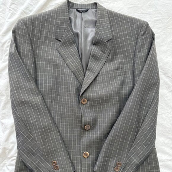 Kenneth Cole Brown/Grey 3 button sport coat Excellent shape - Picture 1 of 2